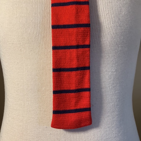 PREPPY ACADEMIC COLLEGIATE STRIPED COTTON KNIT NECKTIE, - Picture 6 of 10